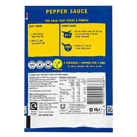 Colmans Mix Pepper Sauce 40g