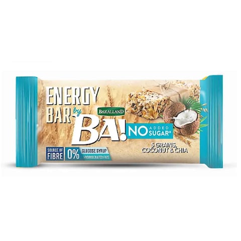 Bakalland BA No Added Sugar Coconut And Chia Energy Bar 30g