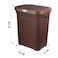 Esqube Laundry Basket with Lid Brown 50L Capacity Pack Of 2