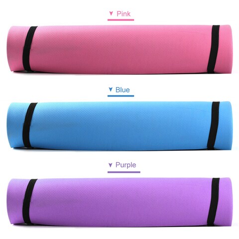 Generic-6mm Thick EVA Foam Yoga Mat Non Slip Yoga Pilates Exercise Fitness Mat 68X24 Inch