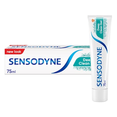 Sensodyne Toothpaste For Sensitive Teeth Deep Clean Gel With Foam Boost Technology 75ml