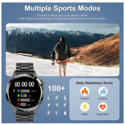 Smart Watch Answer Make Calls, 2023 Fitness Watches With 37 Sports Blood Oxygen Heart Rate Sleep Monitor, Smart Watch For Women Men For Android iOS Phones Black
