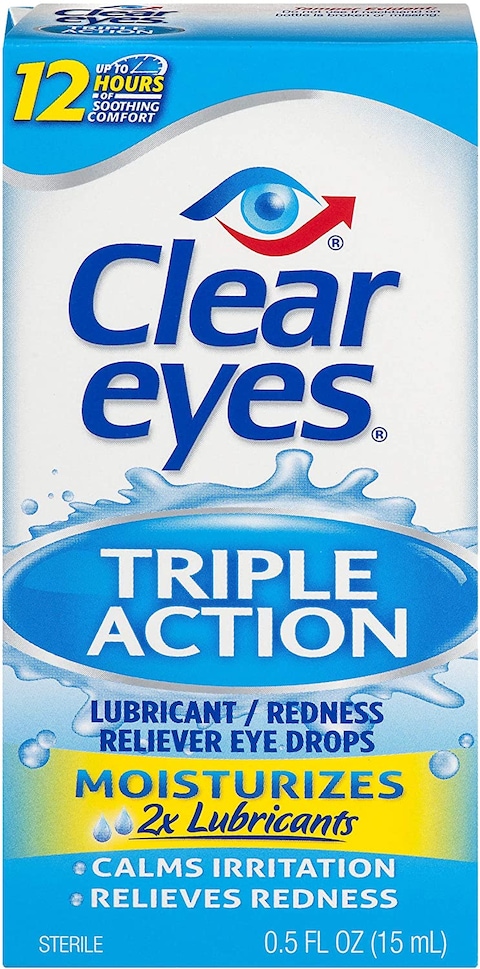 Clear Eyes Triple Action Relief Eye Drops 0.50 Oz