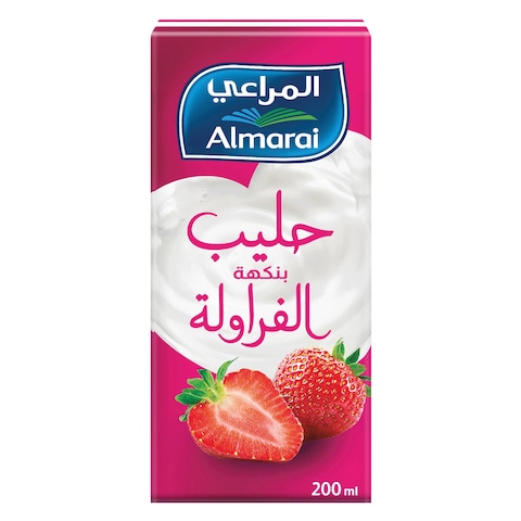 Buy Almarai Long Life Strawberry Milk 200ml in Saudi Arabia