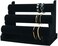 VELVET 3 Tiers Bracelet Holder, Black Velvet Jewelry Organizer Stand and Display, Detachable Bracelet Display Stand, Jewelry Tree for Watch Organization