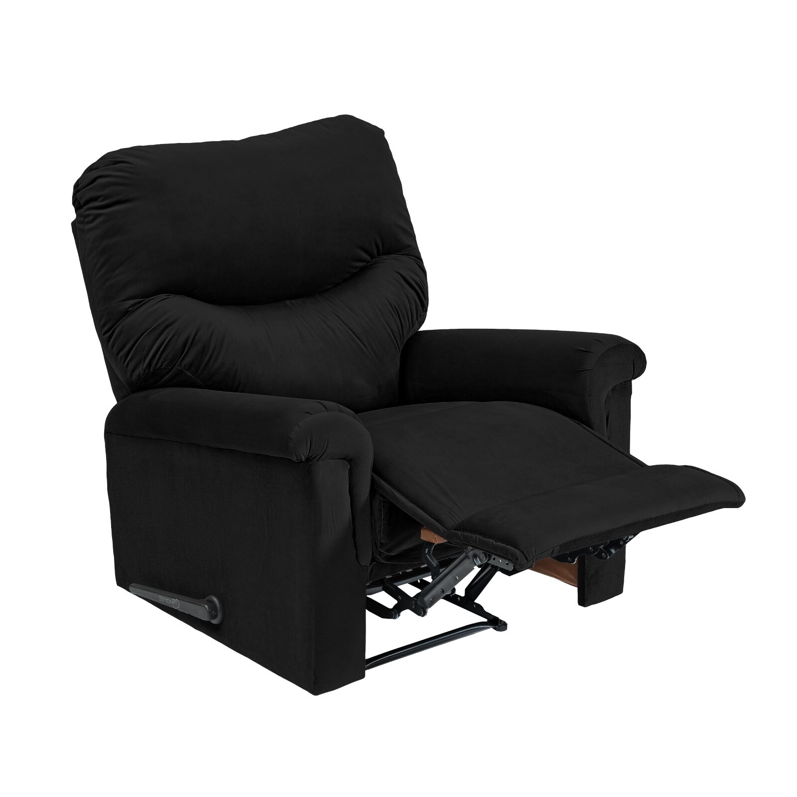 Buy In House Velvet Rocking & Rotating Recliner Chair - Black - NZ110 ...