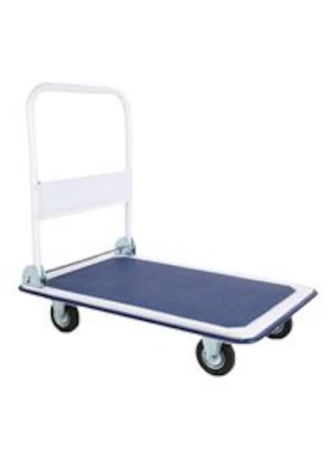 Foldable Platform Trolly Blue/White,load 150،KG , blue