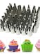Generic 48-Piece Stainless Steel Decorating Supplies Cake Turntable Set Silver 12Cm