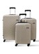 Parajohn 3-Piece Hard Side ABS Luggage Trolley Set 20/24/28 Inch, Gold