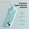 elago Liquid Silicone for iPhone 15 case cover Full Body Protection, Shockproof, Slim, Anti-Scratch Soft Microfiber Lining - Aqua Sky
