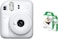 Fujifilm Instax Mini 12 Instant Camera - Clay White + 2 Pack Film