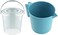 ABBASALI Plastic 17 Liter Transparent DX Bucket with Lid &amp; 1.5 Liter Pvc Mug