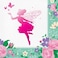 Creative Converting Floral Fairy Sparkle Luncheon Napkins 16-Pack