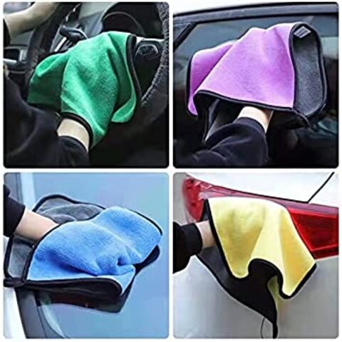Microfiber Cleaning Cloths 4 Pcs For Polishing, Washing, Dusting. Softer Highly Absorbent, Lint Free Streak Free for House, Kitchen, Car, Window, Gifts, Cleaning Accessories, 12&quot;x16&quot;