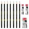Natraj 3H Sharpened Drawing Pencil With Eraser And Sharpener Set Black 14 Pieces