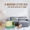 Cat Litter Box With Cat Litter Scoop, Large Indoor Cats Toilet , Easy Clean &amp; Deodorant Filter, Portable Cat Litter with Pedal Design (Green-Yellow)