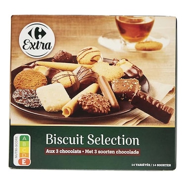 Carrefour Assorted Chocolate Biscuits 750g