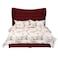 In House Lisbon Velvet Bed Frame - Single - 200x100 cm - Burgundy