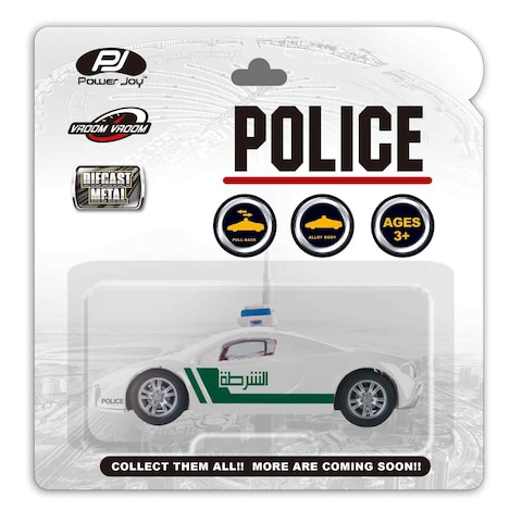 Power Joy Vroom Die-Cast Dubai Police Play Vehicle White