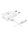 Fast Charging Travel Adapter With Cable White