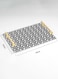 Lowha Decorative Acrylic Serving Tray With Gold Metal Handles And Geometric Seamless Design 20x30 cm
