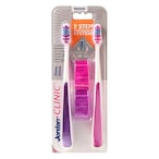 Buy Jordan Clinic Shiny White Toothbrush Medium Multicolour 2 PCS in UAE