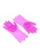 Generic Magic Silicone Gloves With Wash Scrubber Pink 170g