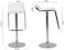 Lanny Bar Stool High Chair Office Hydraulic Chair T100G-9 Adjustable Up and Down For Kitchen Living room Restaurant and events-White