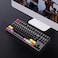 HXSJ L600 87 Keys Wired Mechanical Keyboard Two-color Injection Keycap White Backlight Detachable Type-C Cable (Black)
