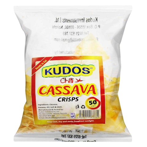 Kudos Cassava And Chilli Chips 50g