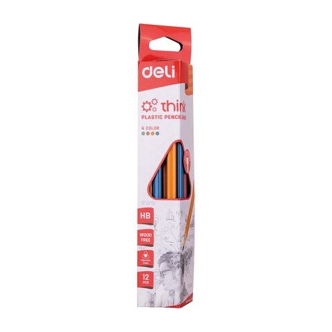 Deli Plastic Pencil Hb - 12 Pencils