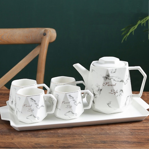 Teapot Set Suit Coffee Ceramic Cup Simple Afternoon Tea Mug