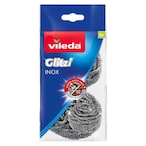 Buy Vileda Glitzi Inox Dishwashing Stainless Steel Spiral Scourer Silver 2 PCS in UAE