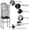 Egardenkart® Roof Top Large Bird cage with Rolling Stand for Cockatiel Sun Conure Parakeet (Black)