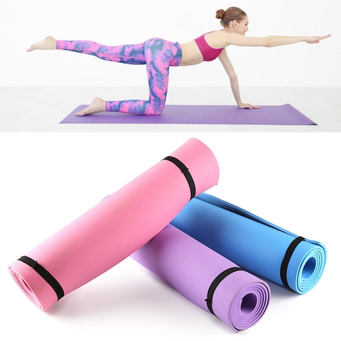 Generic-6mm Thick EVA Foam Yoga Mat Non Slip Yoga Pilates Exercise Fitness Mat 68X24 Inch