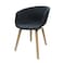 Jilphar Fabric Dining Chair with Wooden Legs JP1330A, Black