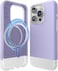 elago Glide Magnetic for iPhone 15 Pro case cover Magsafe Compatible Slim Shockproof Full Body Protection - Purple &amp; Transparent