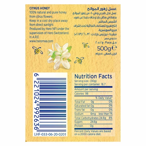 Hero Delicia Citrus Honey Squeeze - 450 gm