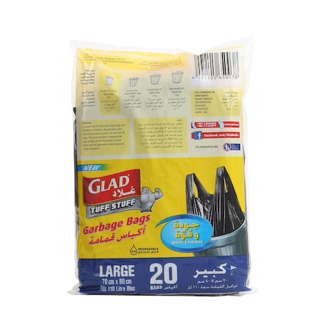 Glad Garbage Bags 20 bag size 70 x 80 cm