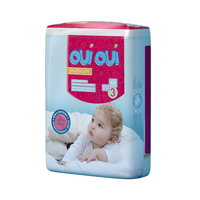 Oui Oui Premium Diaper Size 3 44 Count 5-9KG