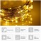 Solar String Lights 12M 100LED 8 Modes Solar Powered Lights for Home,Gardens, Patios,weddings and Parties (Warm White)