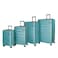 Senator Hard Case Trolley Luggage Set of 4 For Unisex ABS Lightweight 4 Double Wheeled Suitcase With Built In TSA Type Lock A5125 Light Green