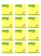 Fantastick 12-Piece Sticky Notes 3x3 Inch Size Neon Yellow