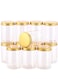 ALSAQER 12 Pieces (850ml) Spice Storage Empty Bottle Refillable Clear Jar/Food Container/Plastic Pet Jars/Cansister Plastic Bottle with Metal Gold Lids