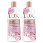 Buy Lux Soft Rose Soft Skin Body Wash Multicolour 500ml Pack of 2 in UAE