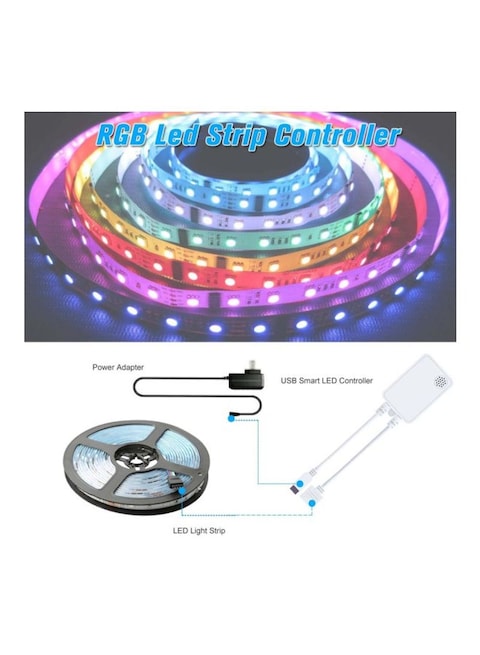 شريط إضاءة LED متعدد الألوان RGB متعدد الألوان 5متر