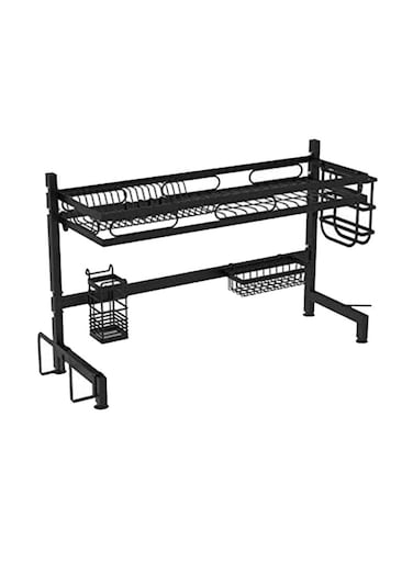 Buy Artc Stainless Steel Dish Rack Black 85X28X55Cm Online | Carrefour UAE