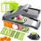 NICHY 14 in 1 Vegetable Chopper, Heavy Duty Mandoline Slicer Potato Onion Chopper Food Chopper Veggie Chopper with Vegetable Peeler, Hand Guard and Container (Black)