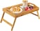 Rahalife Multipurpose Adjustable Bamboo Bed Tray Table With Folding Legs, Great For Kitchen, Hotels Bars, Coffee, Breakfast In Bed &amp; Tea, Wooden Table, Laptop Desk Table, Computer Table