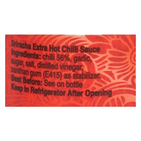 Real Thai Sriracha Extra Hot Chilli Sauce 235ml